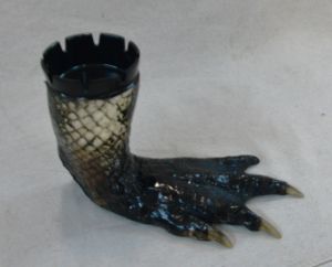 gator foot ashtray, alligator foot ashtray for sale, alligator foot for sale, unique gift for Dad, decor for man's office, taxidermy mount for sale, taxidermied alligator foot f or sale